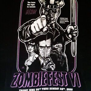 ZOMBIE FEST VI HORROR T-SHIRT 2020 NEW-XL RE-ANIMATOR MANIAC COP DAY DEAD ROMERO